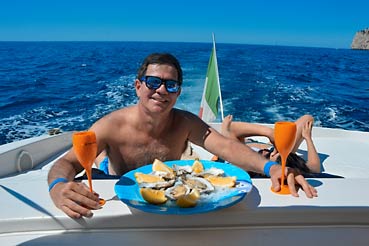 Clients of Gianni's Boat, Italy