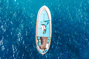 Clients of Gianni's Boat, Italy