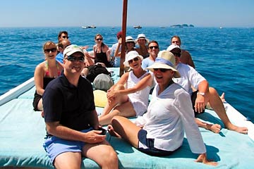 Clients of Gianni's Boat, Italy