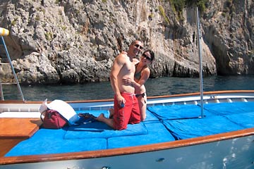 Clients of Gianni's Boat, Italy